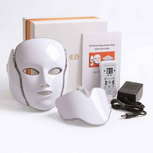 7-Color LED Photon Rejuvenation Face & Neck Mask | Professional Home Spa
